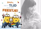 minion kaart het is tijd voor een feestje